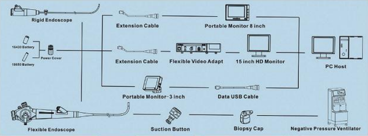 WMV-V10  Veterinary Video Airway Mobiiscope endoscope