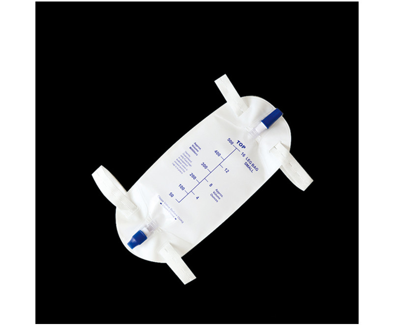 Urine leg bag 500ml, made of 0.20mm thick PVC