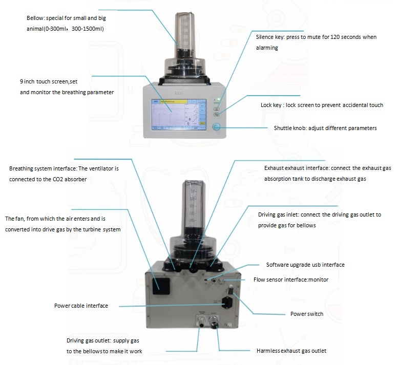 Veterinary Anesthesia Ventilator WMV690D